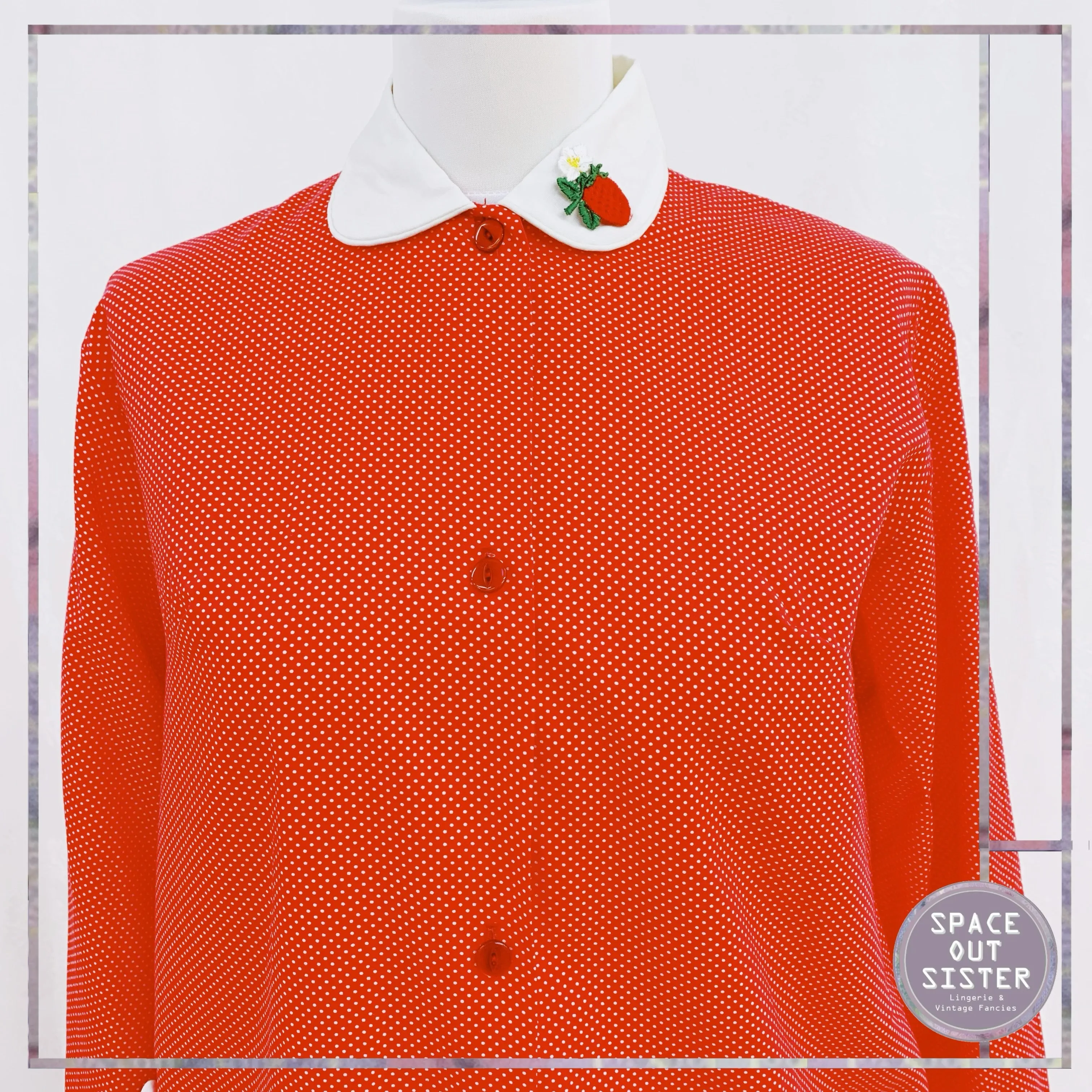 1960s Vintage Cotton Strawberry Fields Nightshirt
