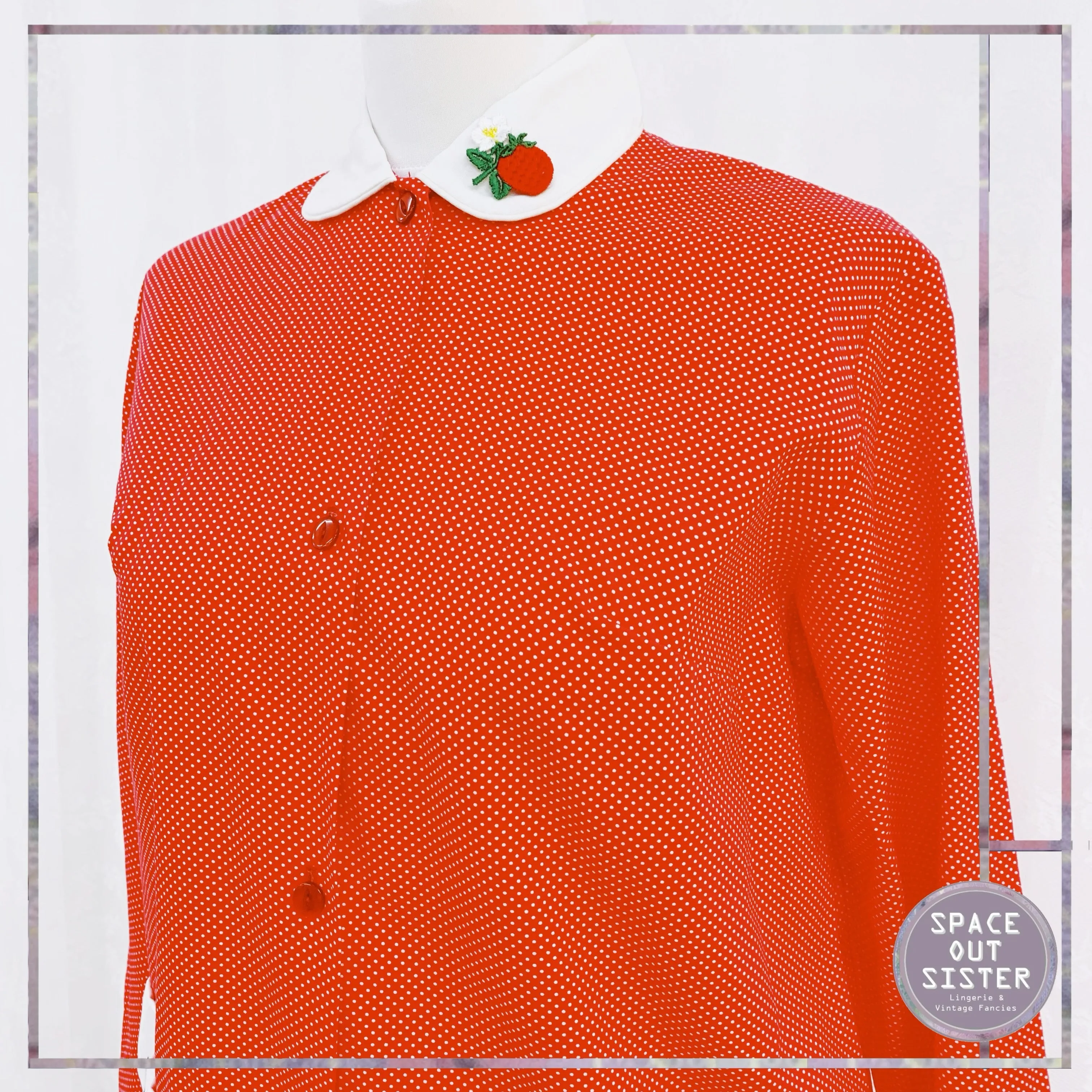 1960s Vintage Cotton Strawberry Fields Nightshirt