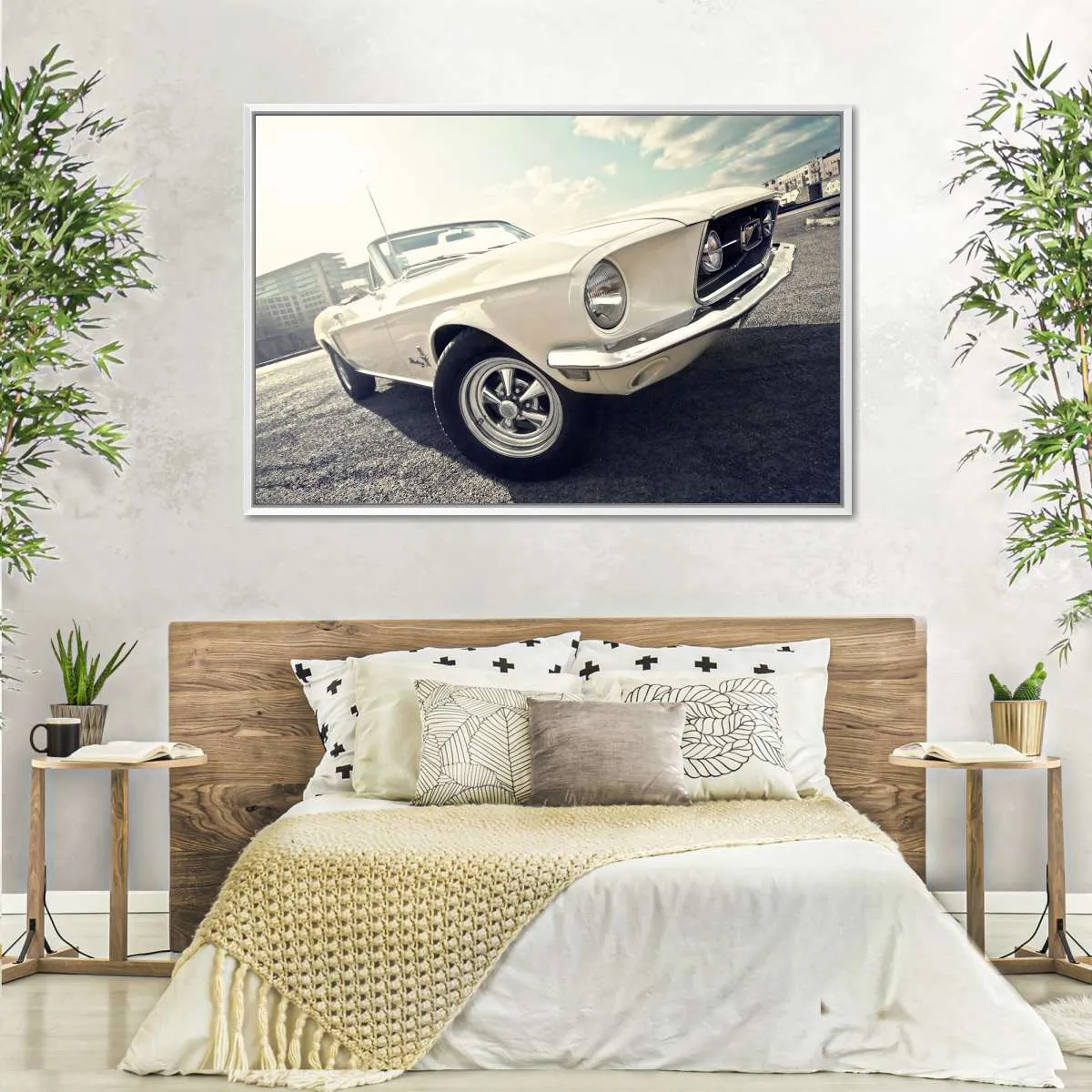 1968 Ford Mustang Convertible Car Wall Art