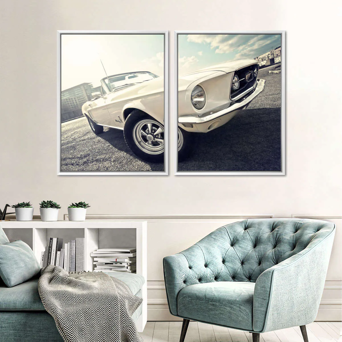 1968 Ford Mustang Convertible Car Wall Art