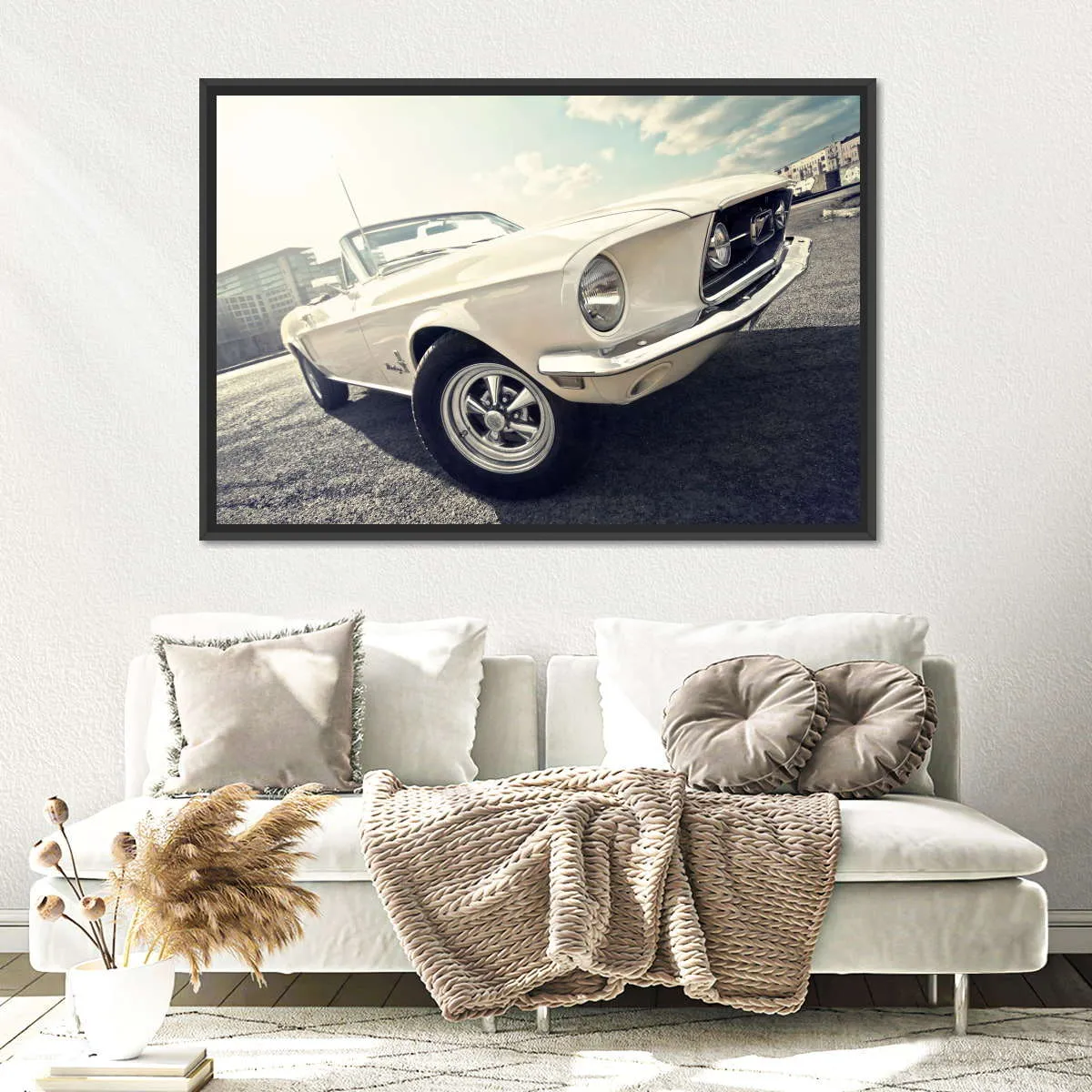 1968 Ford Mustang Convertible Car Wall Art