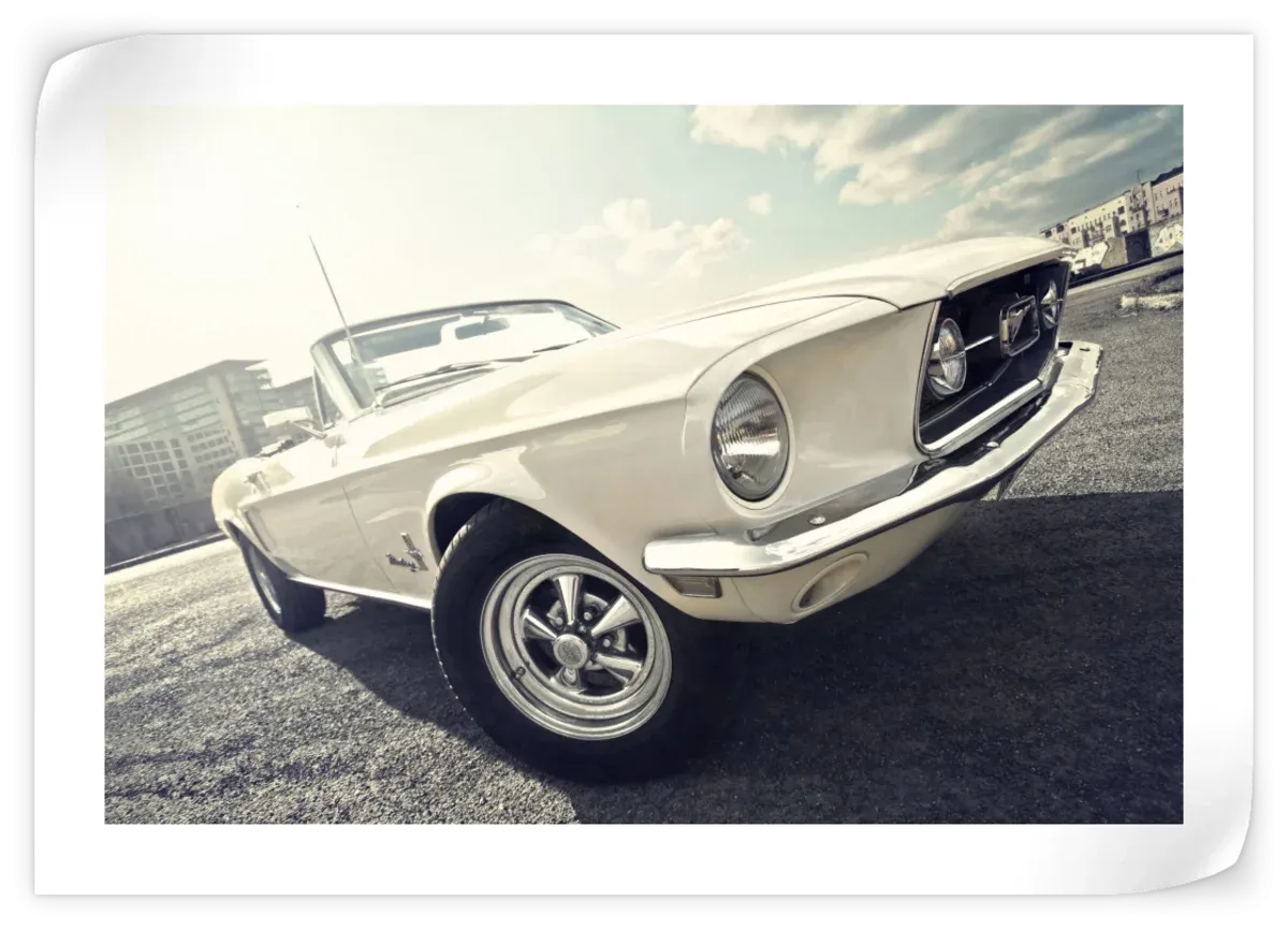 1968 Ford Mustang Convertible Car Wall Art