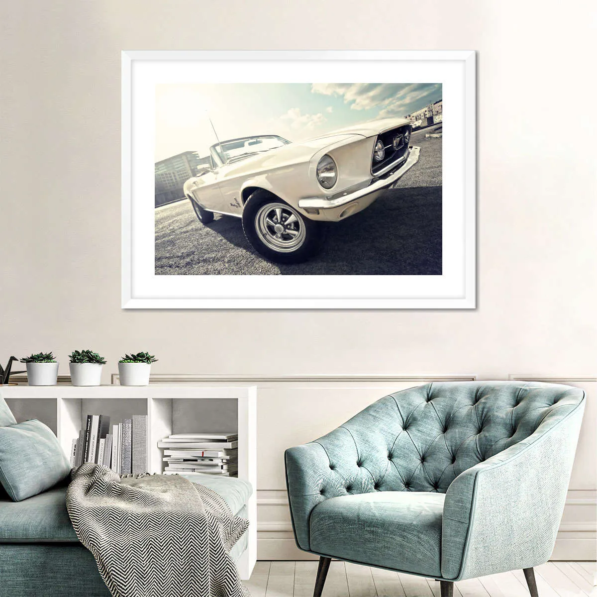 1968 Ford Mustang Convertible Car Wall Art