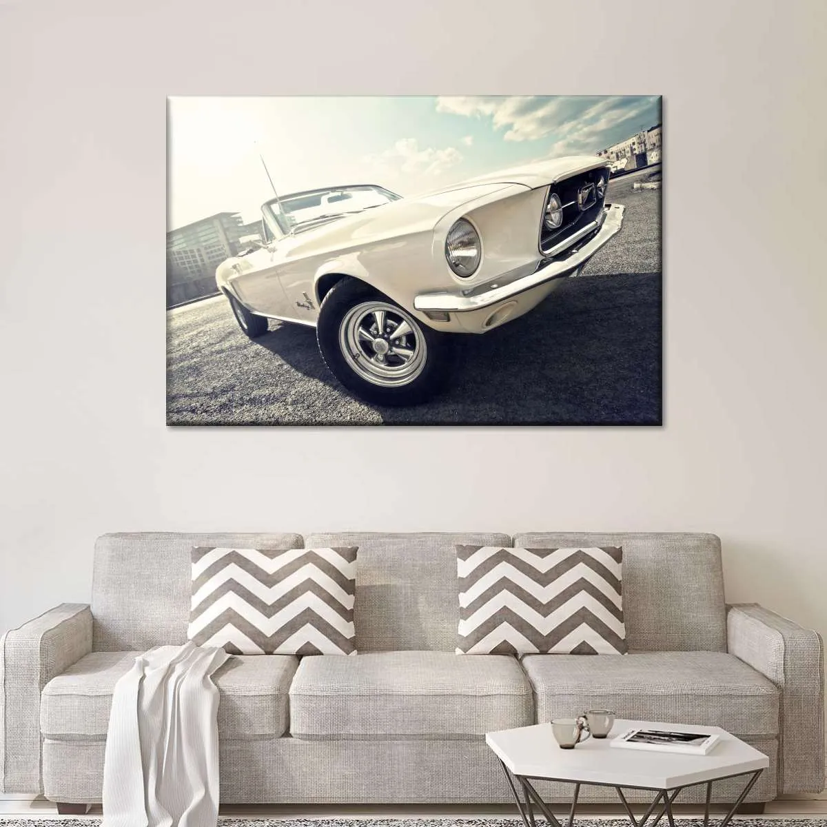 1968 Ford Mustang Convertible Car Wall Art