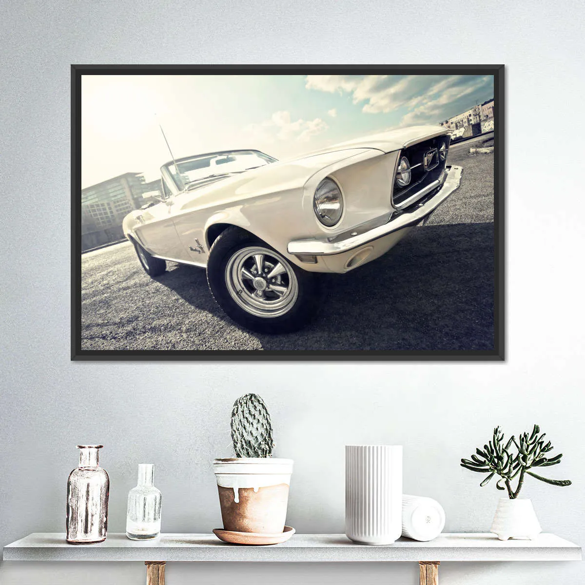 1968 Ford Mustang Convertible Car Wall Art