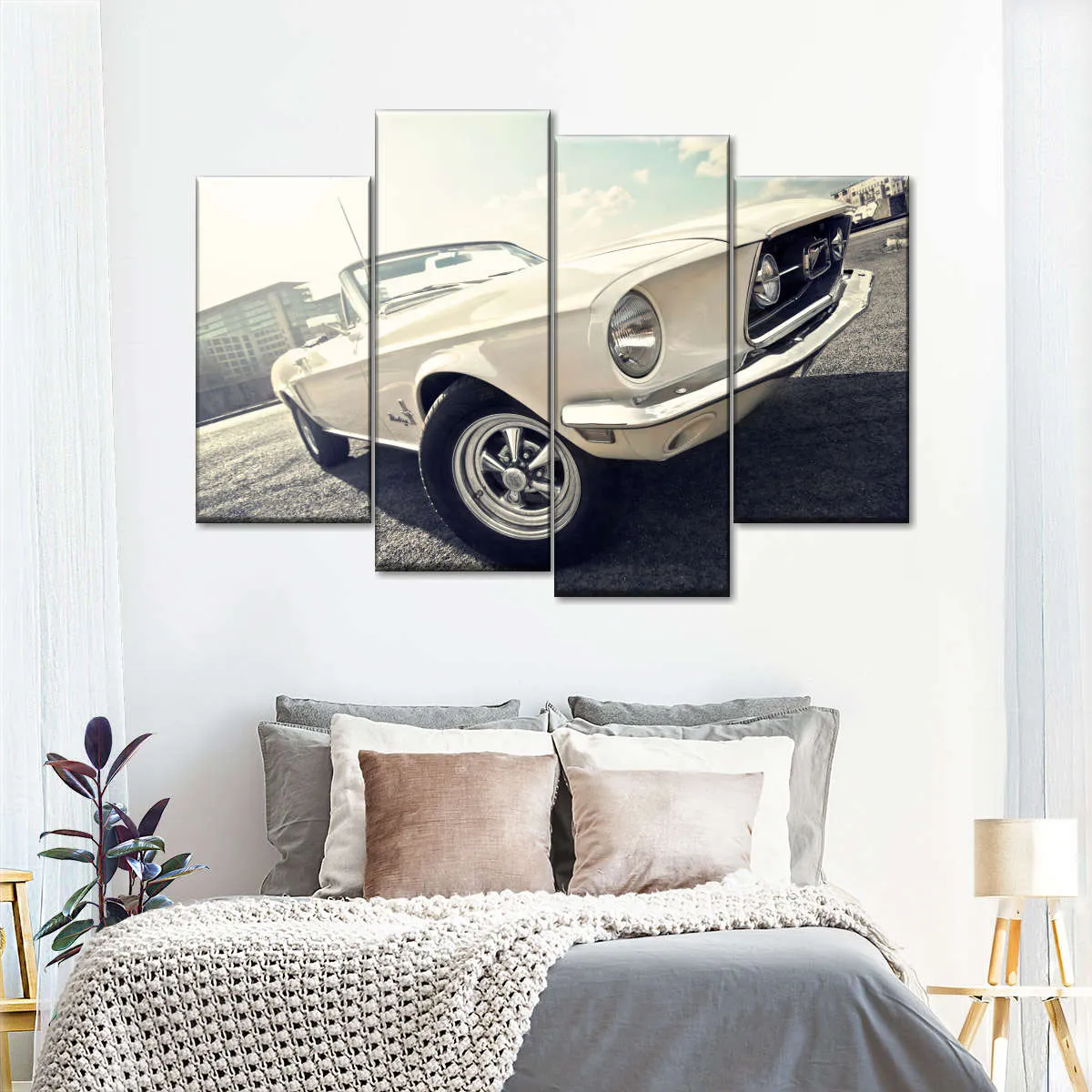 1968 Ford Mustang Convertible Car Wall Art