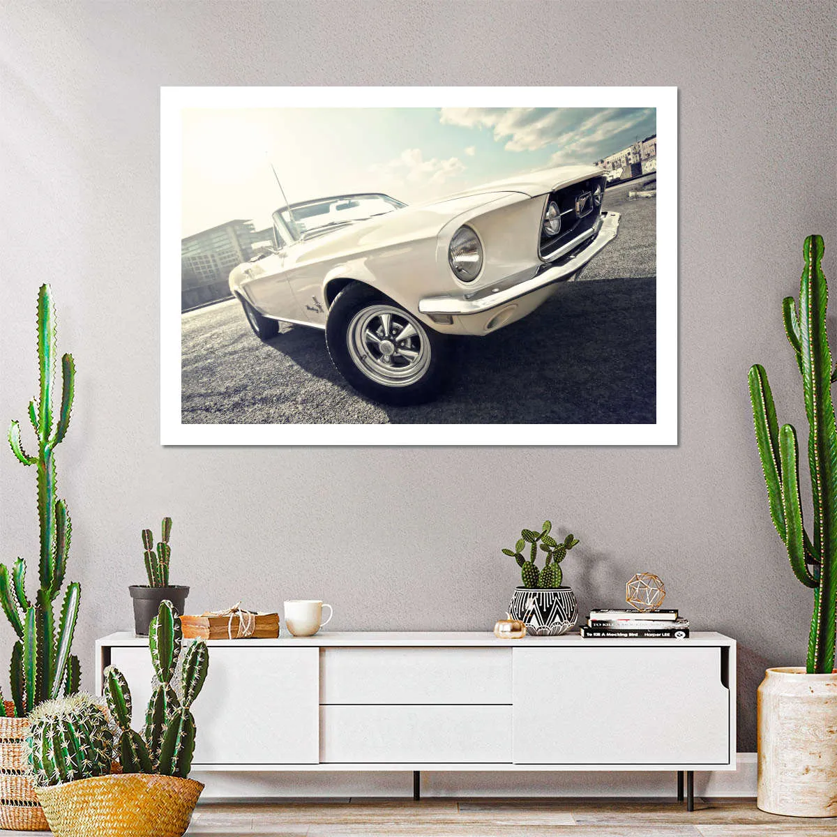 1968 Ford Mustang Convertible Car Wall Art