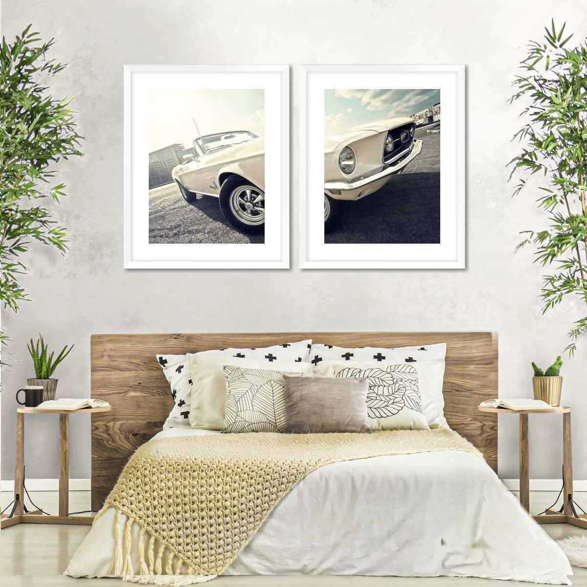 1968 Ford Mustang Convertible Car Wall Art