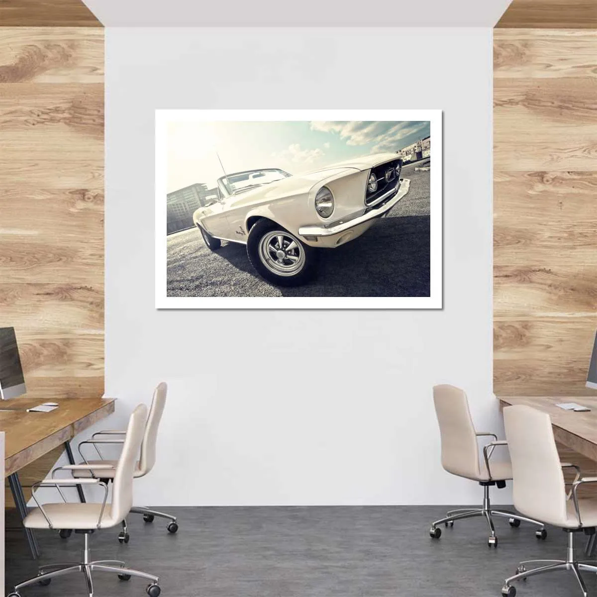 1968 Ford Mustang Convertible Car Wall Art