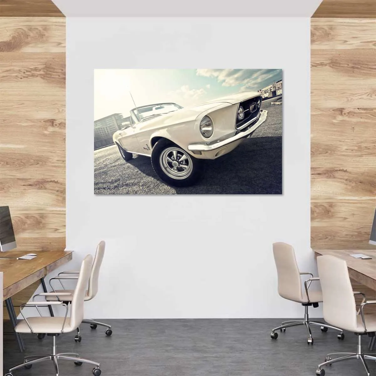 1968 Ford Mustang Convertible Car Wall Art