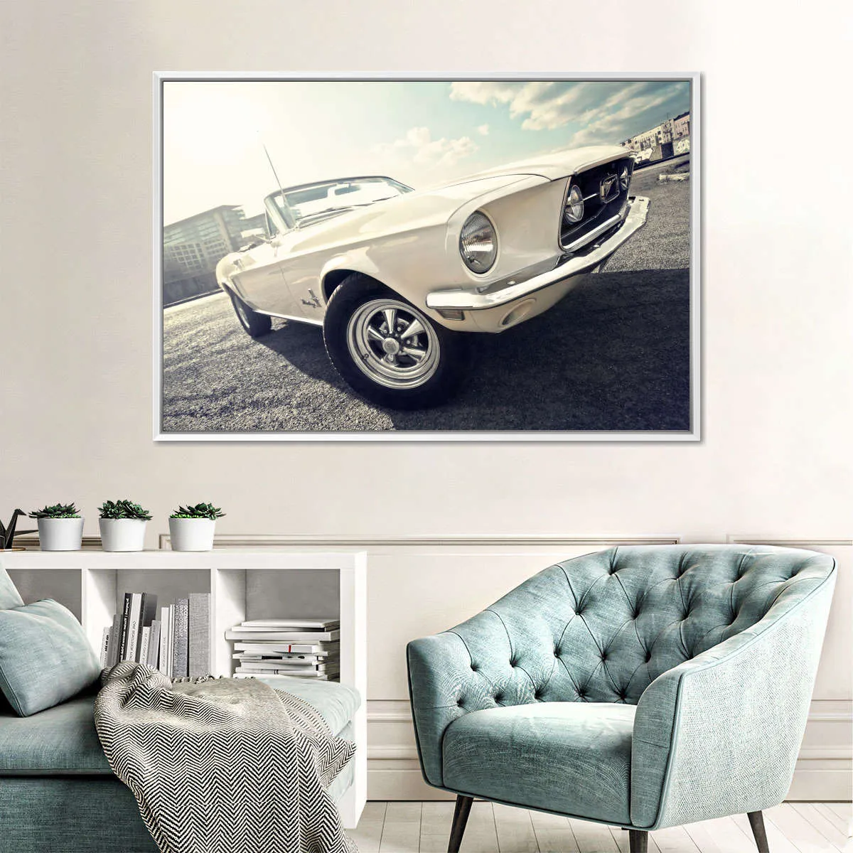1968 Ford Mustang Convertible Car Wall Art