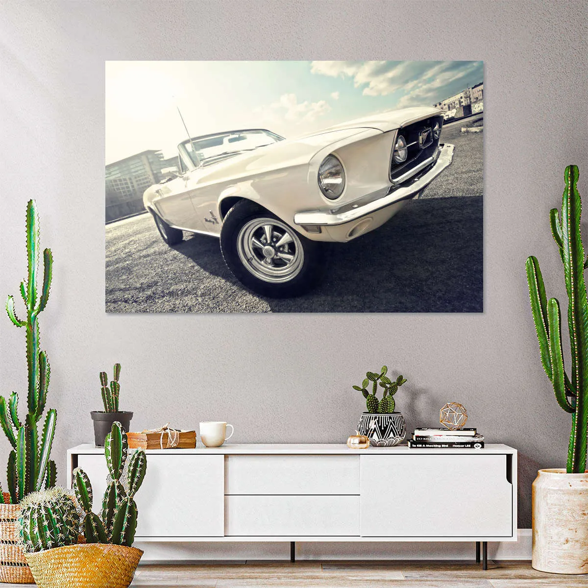1968 Ford Mustang Convertible Car Wall Art