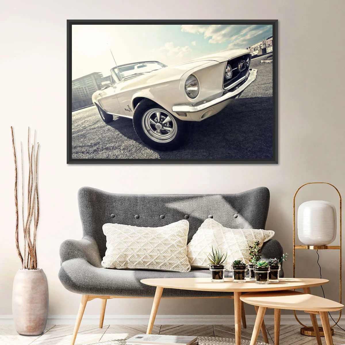 1968 Ford Mustang Convertible Car Wall Art