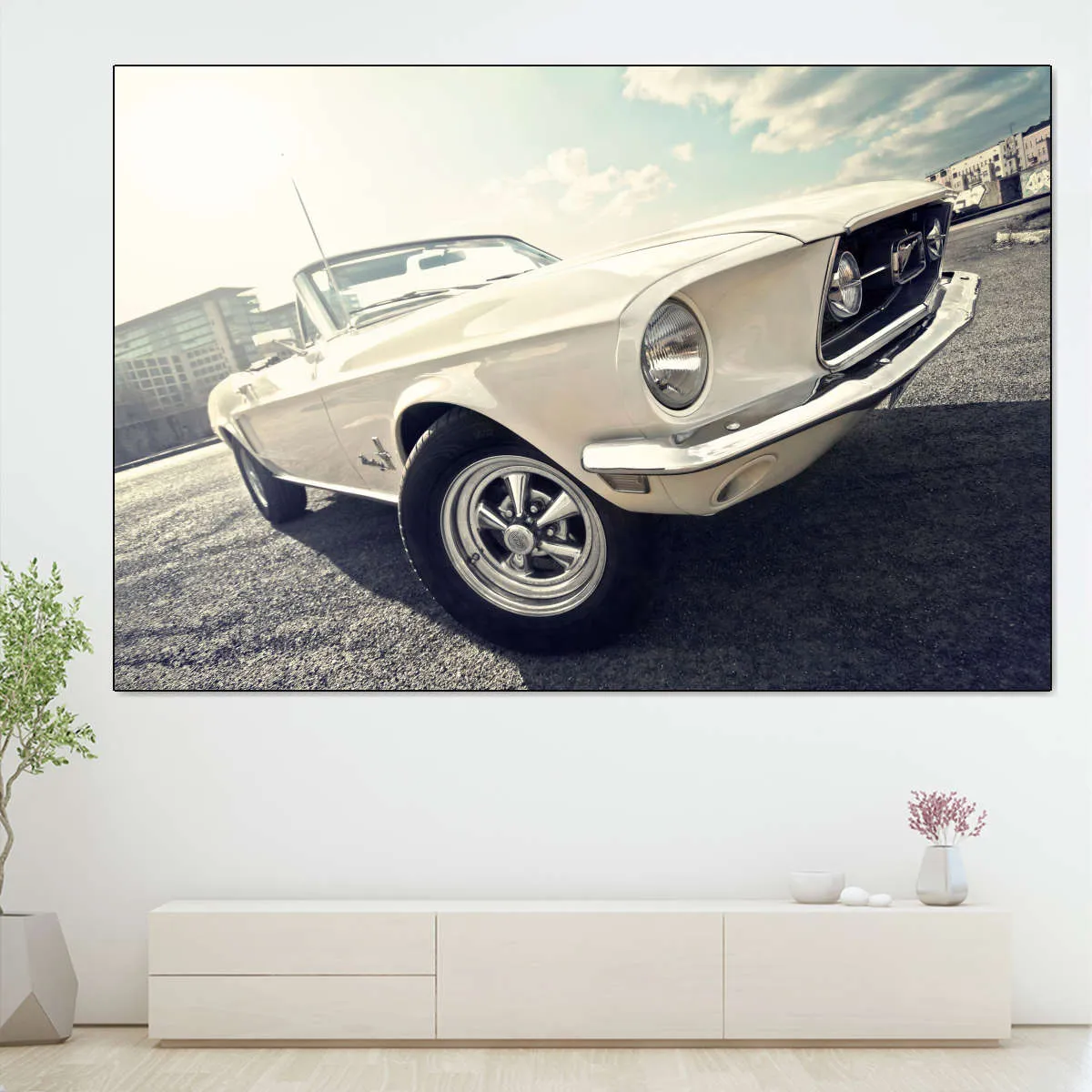 1968 Ford Mustang Convertible Car Wall Art