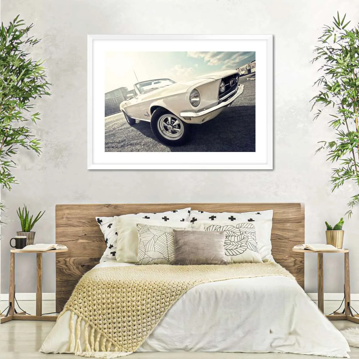 1968 Ford Mustang Convertible Car Wall Art