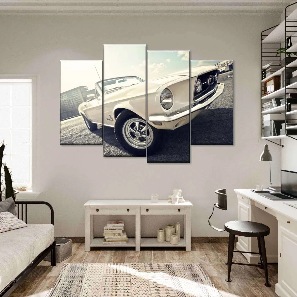1968 Ford Mustang Convertible Car Wall Art