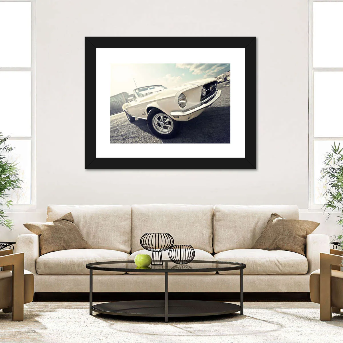 1968 Ford Mustang Convertible Car Wall Art