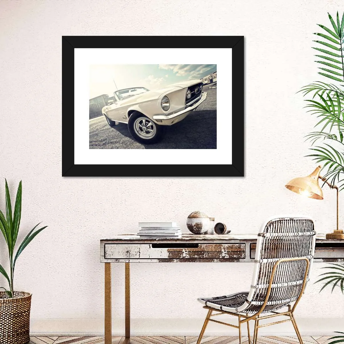 1968 Ford Mustang Convertible Car Wall Art