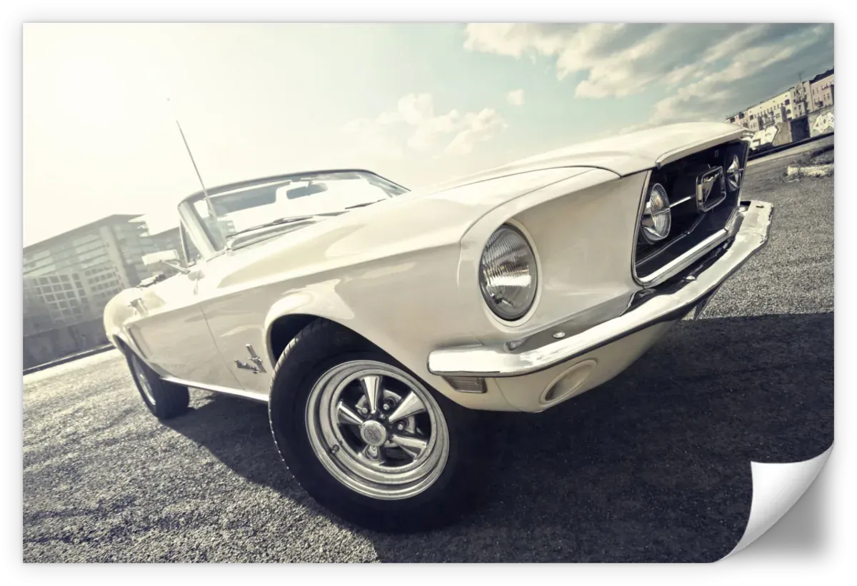 1968 Ford Mustang Convertible Car Wall Art