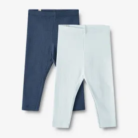 2 Rib Leggings Maddy - light blue navy
