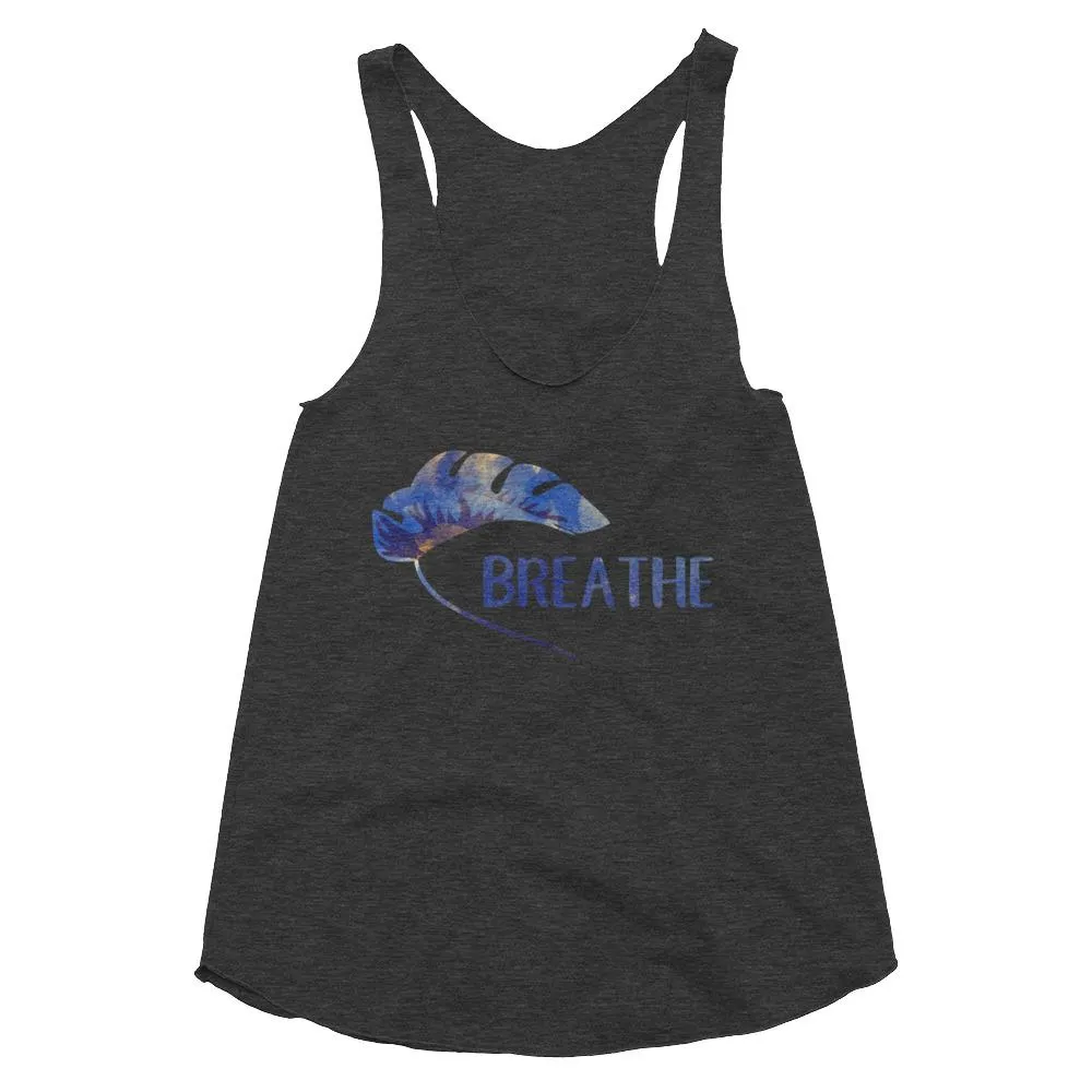 Breathe yoga tank top - Gentle reminder collection - Women's Tri-Blend Racerback Tank