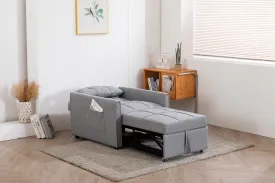 Couch.com Convertible Chair Sofa Bed Gray, Durable Design, Fabric Construction, Dark Gray Finish by Couch.com