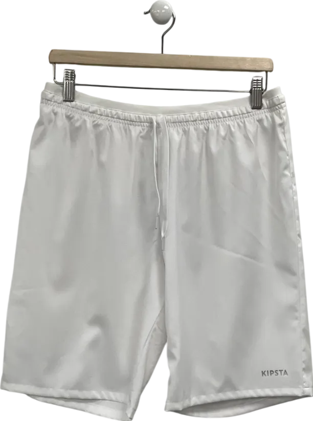 Decathlon White Sport Running Gym Breathable Fitness Shorts UK L