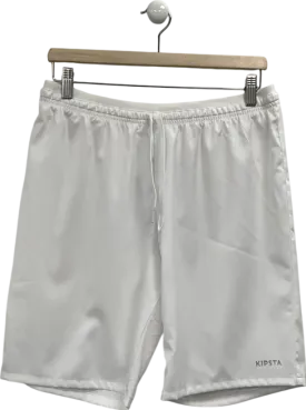 Decathlon White Sport Running Gym Breathable Fitness Shorts UK L