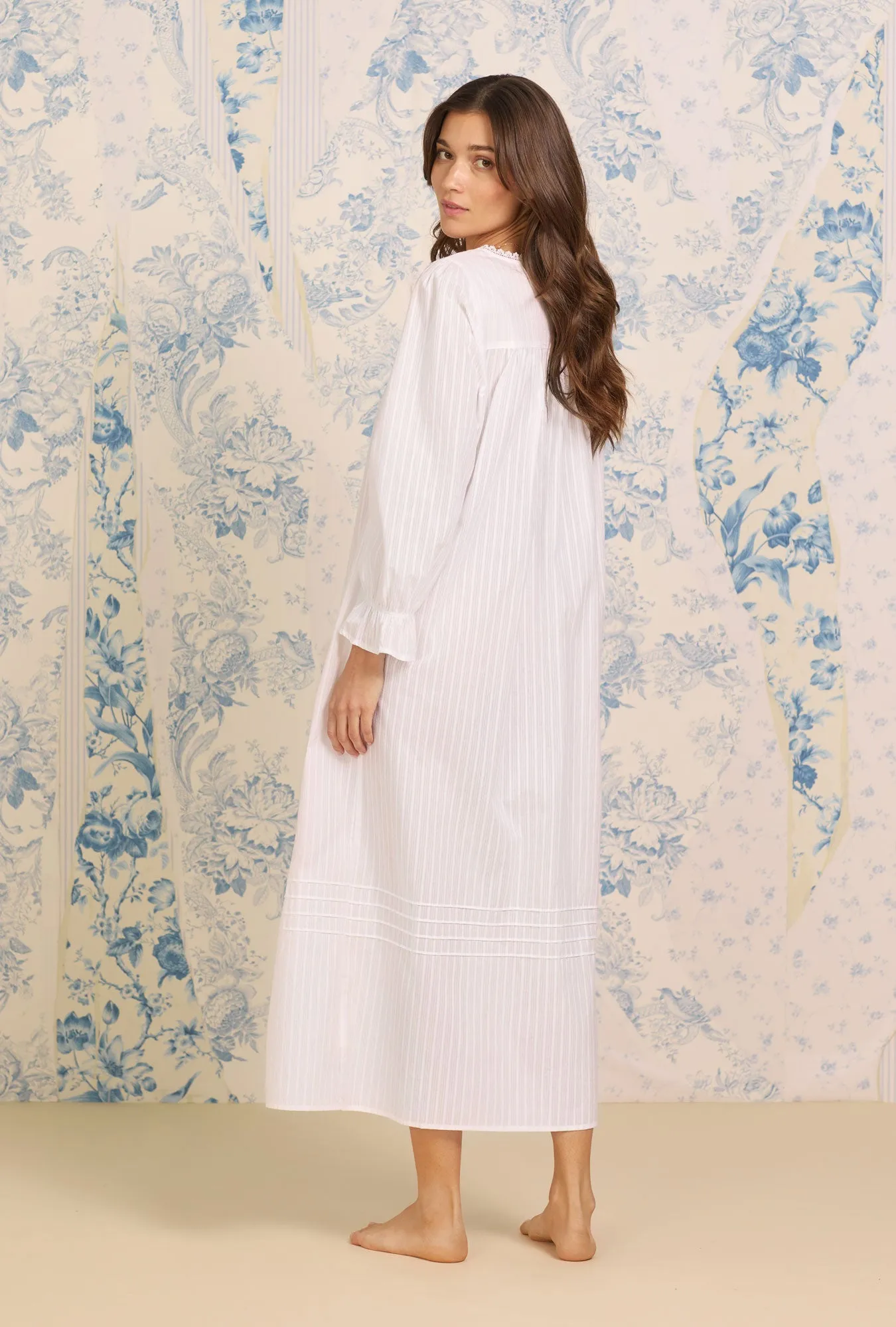 Dobby Stripe Button Front Robe