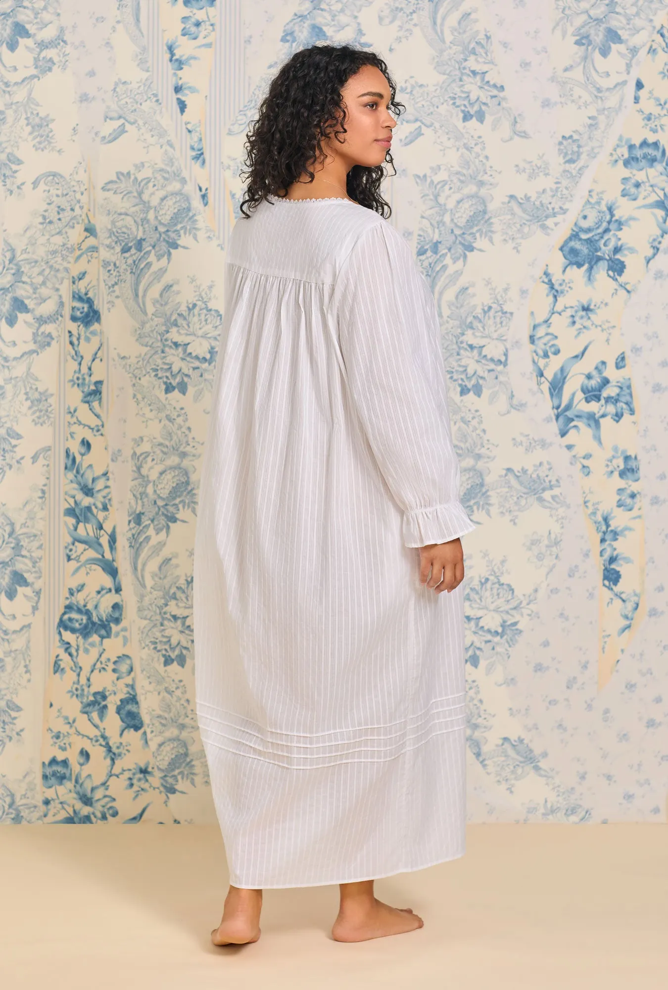 Dobby Stripe Button Front Robe