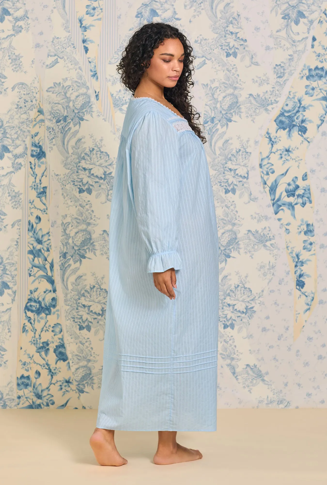 Dobby Stripe Button Front Robe