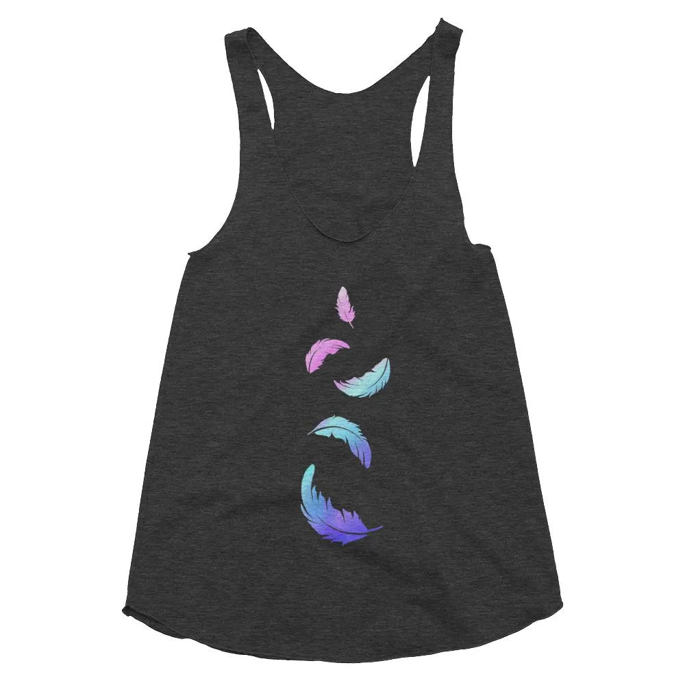 Freedom feathers Women's Tri-Blend Racerback Tank