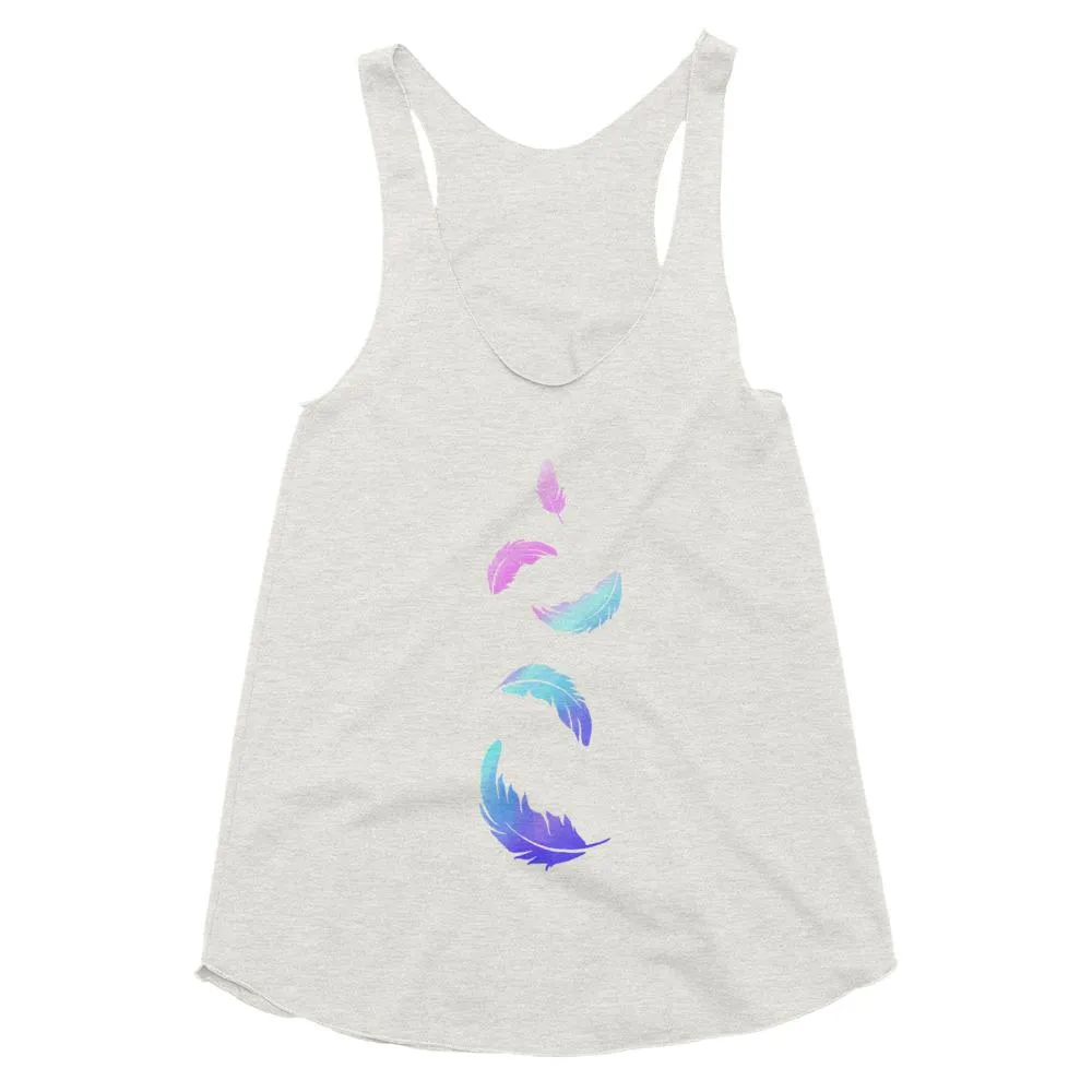 Freedom feathers Women's Tri-Blend Racerback Tank