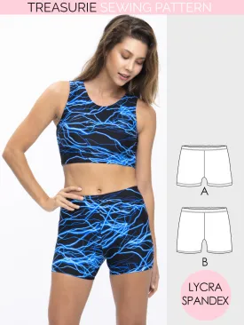 Gym Shorts Pattern - WOMENS  (W47-L)
