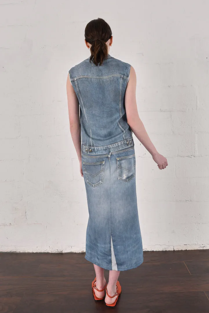 Jean Paul Gaulter Denim Wanabe Silk Dress