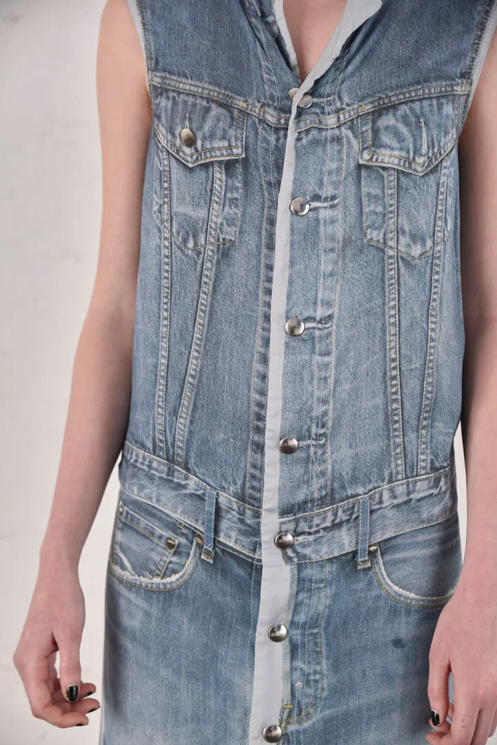 Jean Paul Gaulter Denim Wanabe Silk Dress