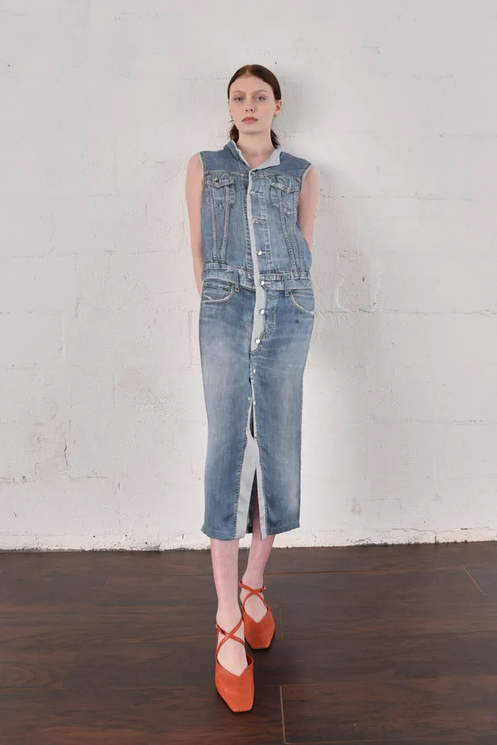Jean Paul Gaulter Denim Wanabe Silk Dress