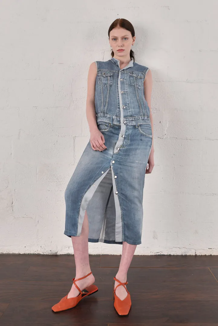 Jean Paul Gaulter Denim Wanabe Silk Dress
