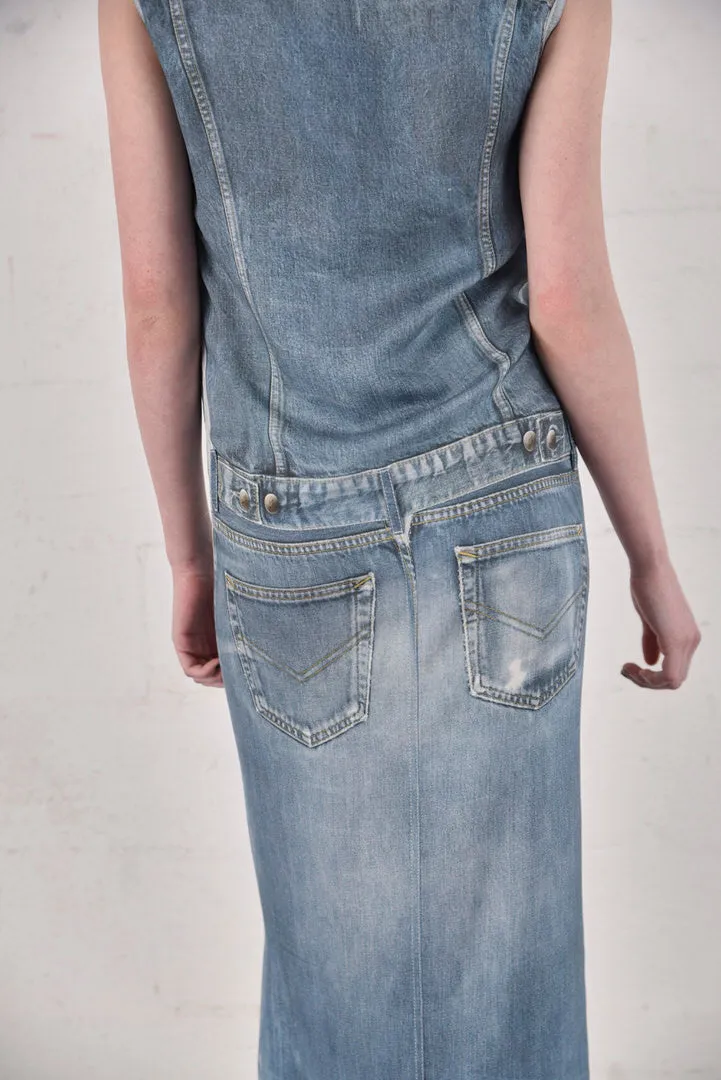 Jean Paul Gaulter Denim Wanabe Silk Dress