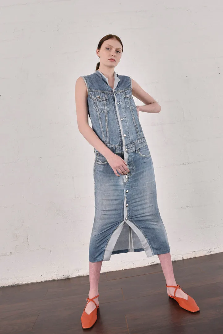 Jean Paul Gaulter Denim Wanabe Silk Dress