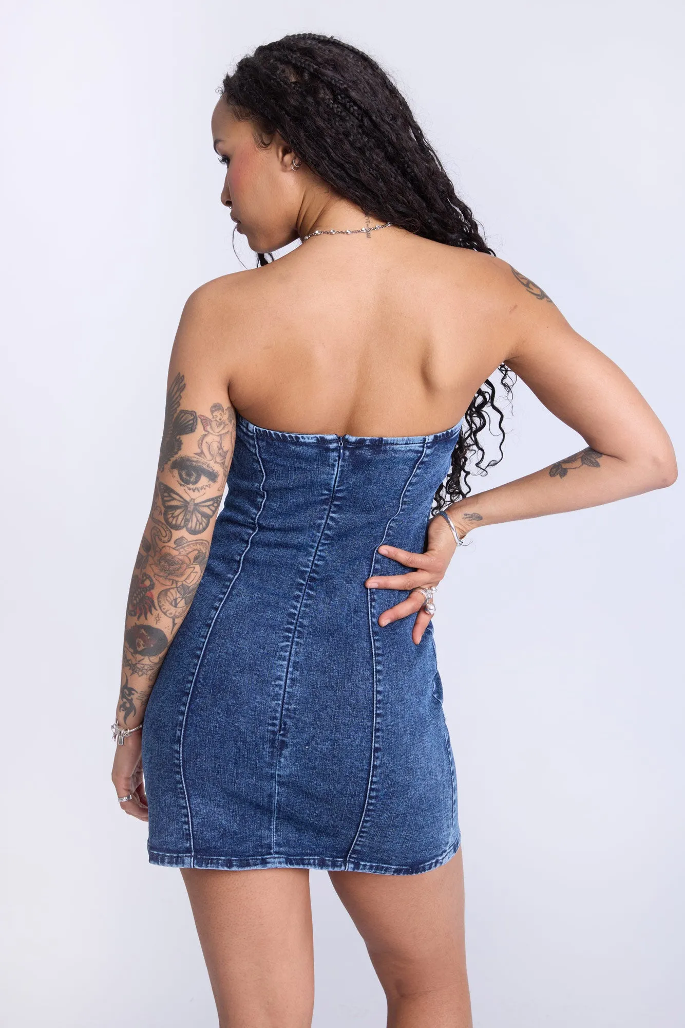 Mini robe en denim