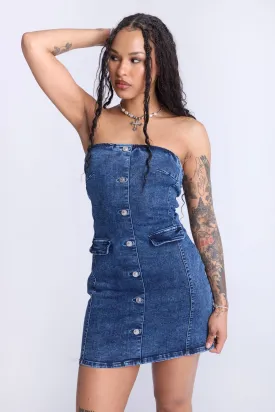 Mini robe en denim