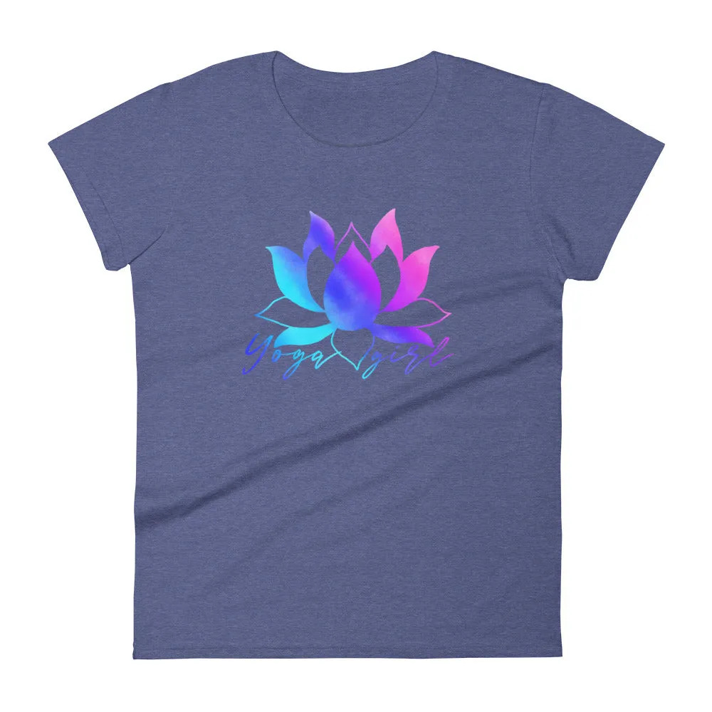 Rainbow lotus yoga shirt