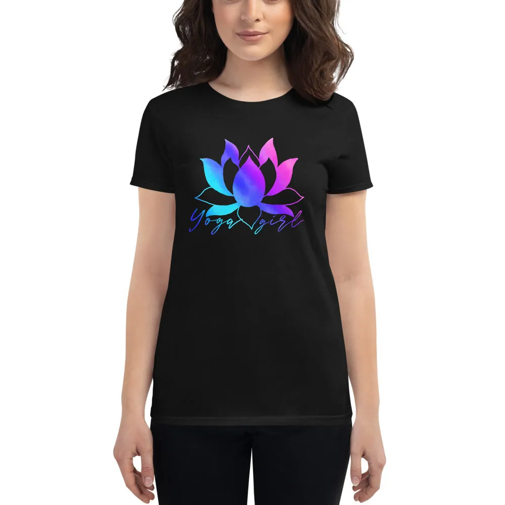 Rainbow lotus yoga shirt
