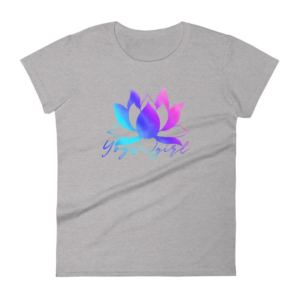 Rainbow lotus yoga shirt