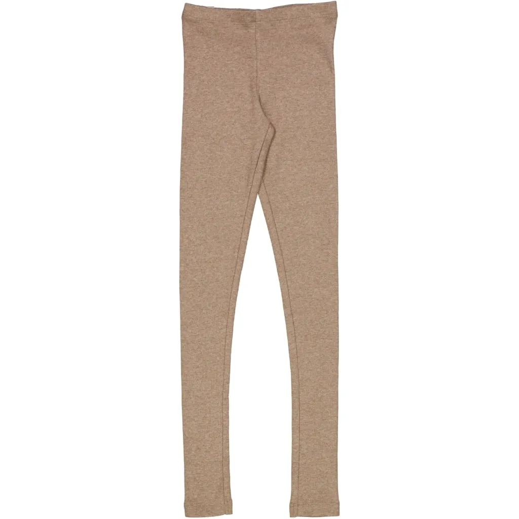 Rib Leggings - khaki melange