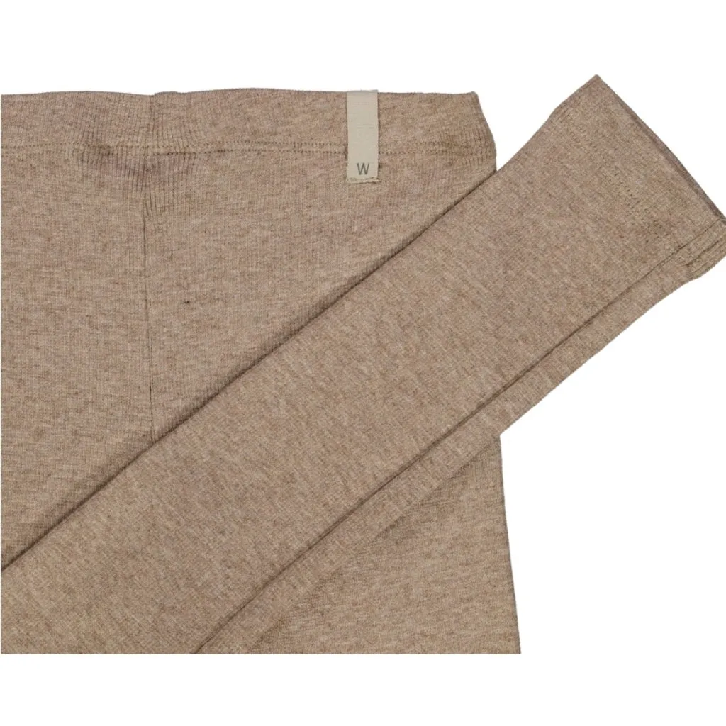 Rib Leggings - khaki melange