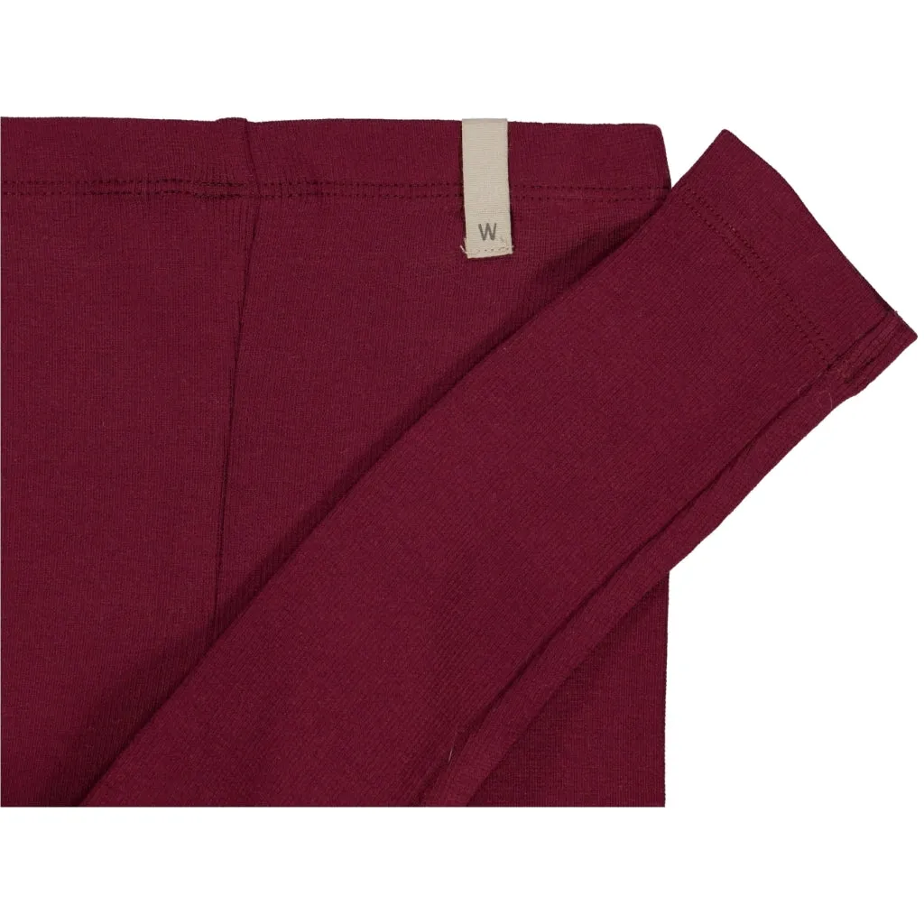 Rib Leggings - red plum