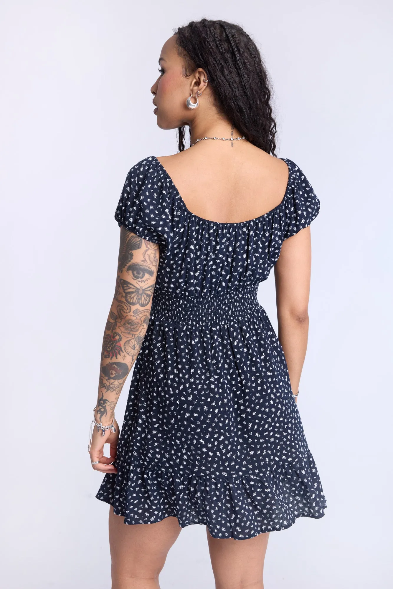 Robe en rayonne imprimée