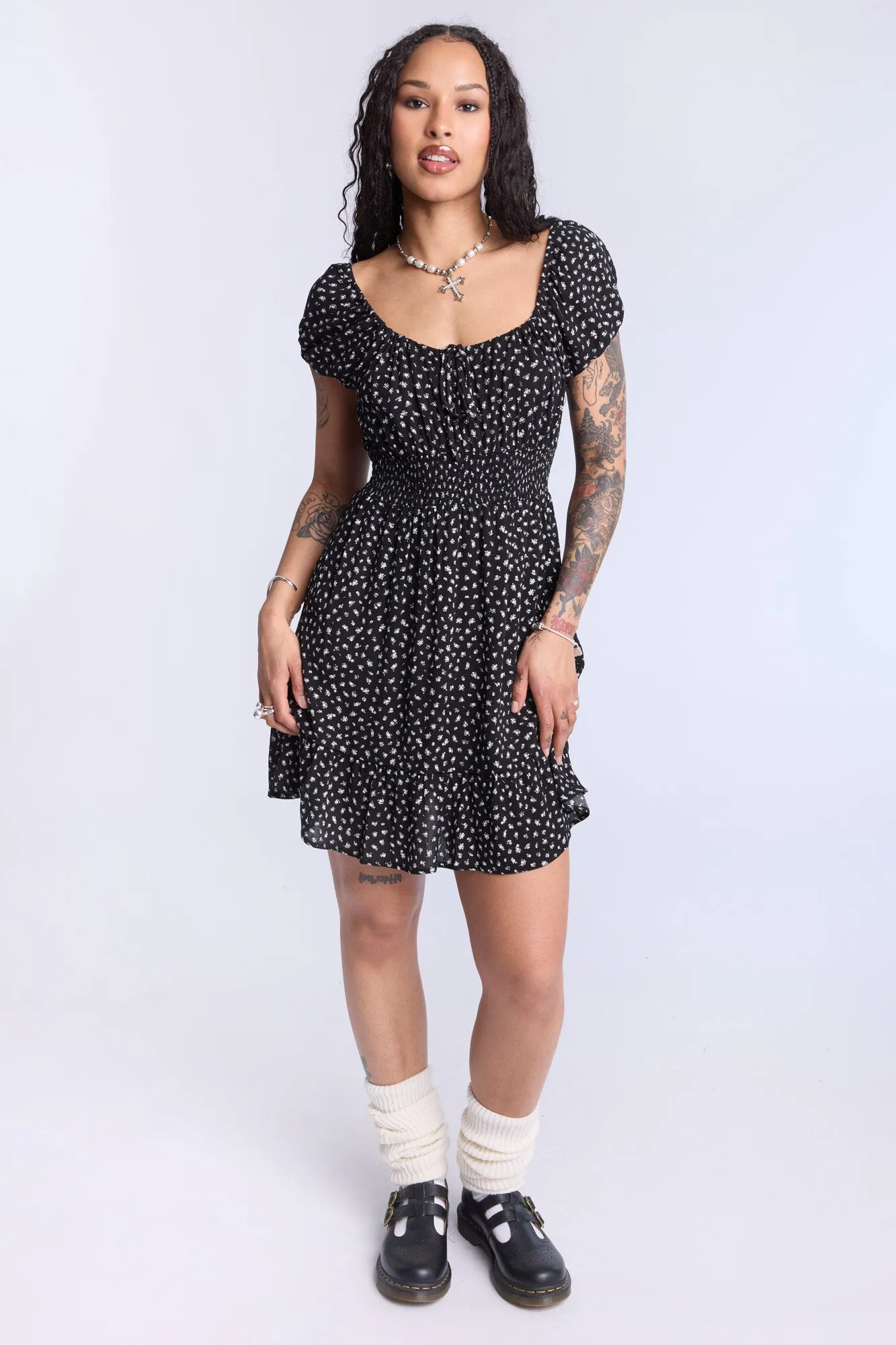 Robe en rayonne imprimée